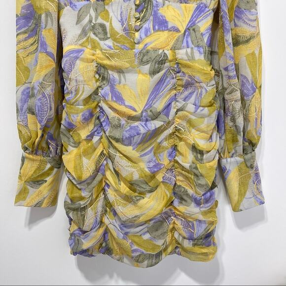 RUNAWAY The Label Paradise Mini Dress in Yellow/Lilac Size XS US 2 UK 6 NWOT - Picture 8 of 16